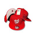 Red with Washington Nationals Logo and Number 5 Detail Snapback Cap