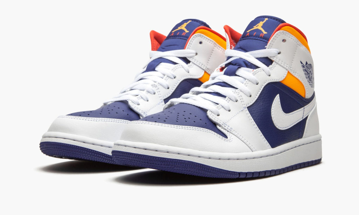Air Jordan 1 Mid "Royal Blue / Laser Orange" Sneakers