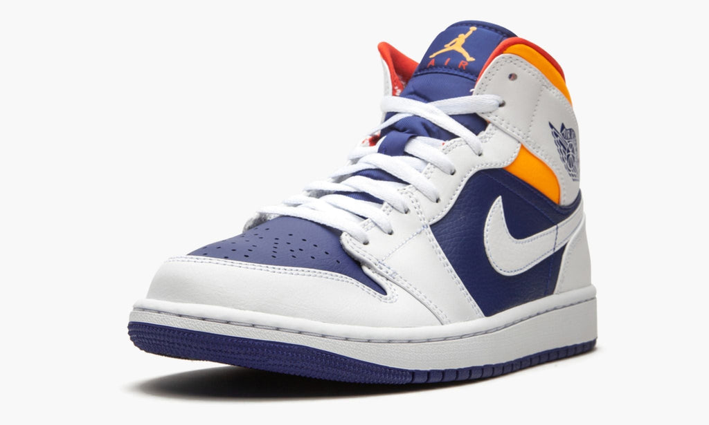 Air Jordan 1 Mid "Royal Blue / Laser Orange" Sneakers