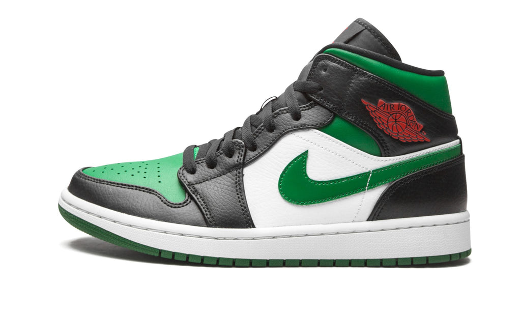 Air Jordan 1 Mid Green Toe Sneakers